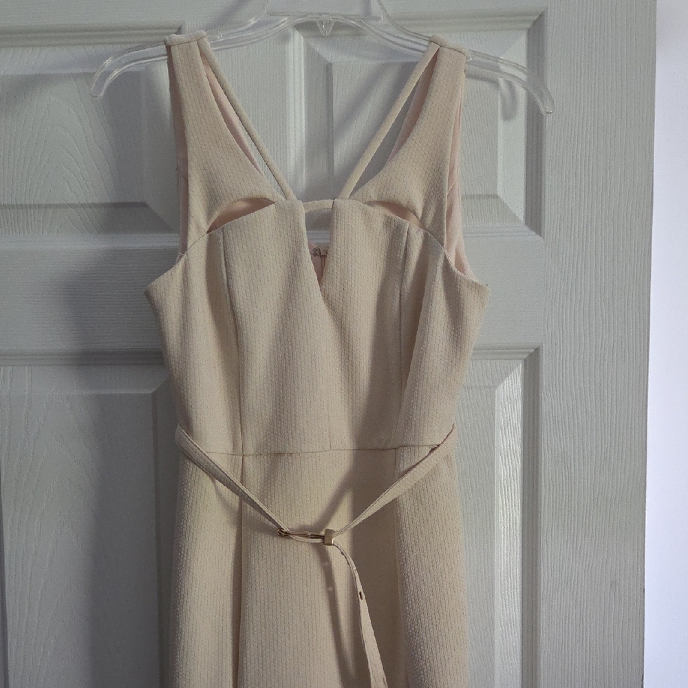 Elegant Cream Zannza Sleeveless Dress